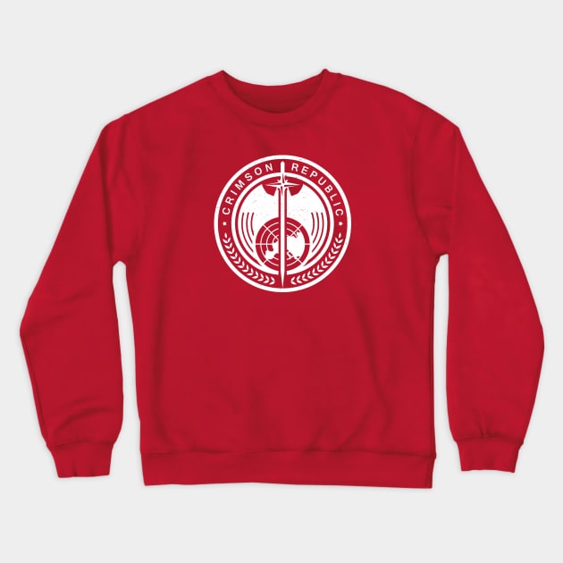 Crimson Republic Patch Crewneck Sweatshirt by BadCatDesigns